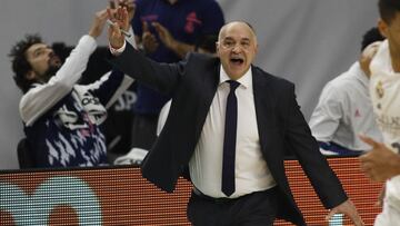 Pablo Laso, entrenador del Real Madrid, durante el partido contra el Urbas Fuenlabrada.