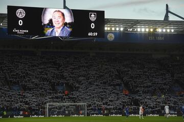 Así fue el emotivo homenaje al dueño del Leicester en el King Power Stadium