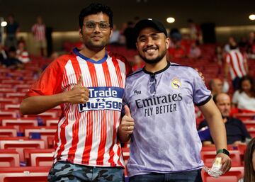 Aficionados del Atlético de Madrid y Real Madrid.