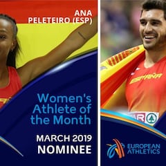 Peleteiro y Ureña, nominados a atletas europeos de marzo
