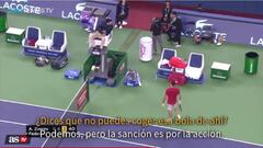 La discusión subida de tono de Federer con un árbitro español