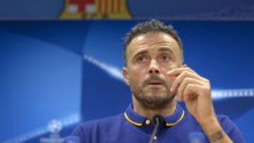 Luis Enrique, en rueda de prensa.