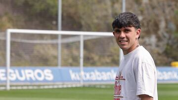 Jon Aramburu ha sido protagonista en la sala de prensa de Zubieta.