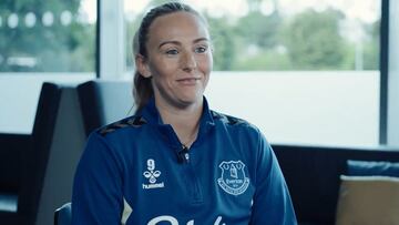 Toni Duggan, durante la entrevista en la que habla de su maternidad. (Fuente: Everton).