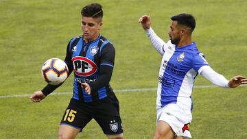 Futbol, Huachipato vs Deportes Antofagasta
Quinta fecha, segunda rueda, Campeonato Nacional 2019
El jugador de Huachipato Juan Cordova disputa el balon durante el partido por el campeonato nacional de primera division disputado en el Estadio Cap, Talcahuano, Chile
25/08/2019
Alejandro Zonez/ Photosport
Football, Huachipato vs Deportes Antofagasta
5th date, National Championship 2019
Huachipato's player Juan Cordova battles for the ball during the first division football match played at the Cap Stadium,
25/08/2019
Alejandro Zonez/ Photosport