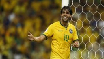 Kak&aacute;, durante el partido que disput&oacute; con Brasil ante Venezuela en la fase de clasificaci&oacute;n para el Mundial de Rusia 2018.