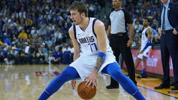 Luka Doncic, durante un partido de esta temporada contra Golden State Warriors.