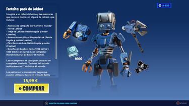 Fortnite: pack de Robo-Lok ya disponible; precio y contenidos