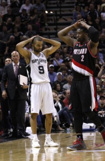 Tony Parker y Wesley Matthews