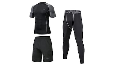 Cómodo y transpirable: este conjunto de running de tres prendas tiene 4.800 valoraciones