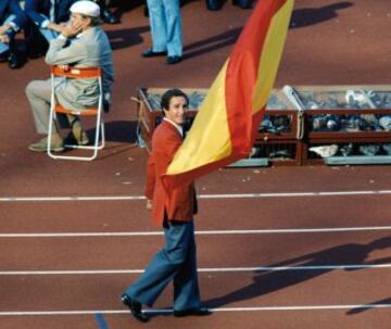 PAQUITO FERNÁNDEZ OCHOA 1972 ABANDERADO DE LA SELECCION ESPAÑOLA ESPAÑA OLIMPIADAS MUNICH 72