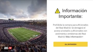 FC Barcelona prohíbe afición visitante en el Clásico