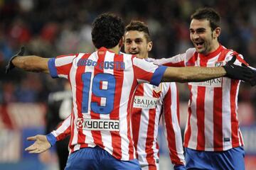 Diego Costa, Koke y Adrián.