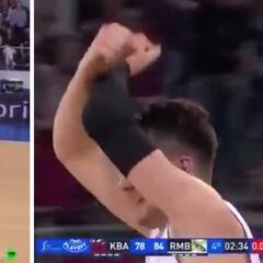 Se recordará siempre: el triplazo de Doncic como despedida