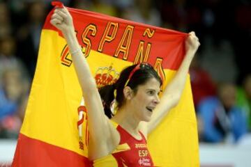 Ruth Beitia revalidó la medalla de oro en los Campeonatos de Europa de Atletismo en Pista Cubierta de 2013 celebrados en Gotemburgo con una marca de 1,99 m.