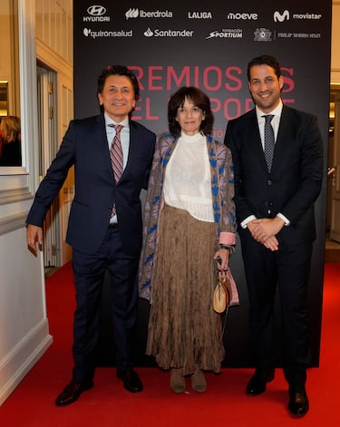 José Félix Díaz; Director Editoral de AS, Paloma Bravo; Directora Corporativa de Presidencia y Comunicación de PRISA y Aloysio Araujo; Director General de Deportes de Prisa Media.