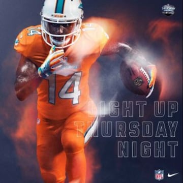 Los brillantes uniformes de la NFL para los jueves por la noche