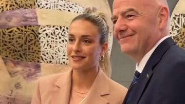 Alexia se reuni¨® con Infantino para mejorar el futuro del f¨²tbol femenino