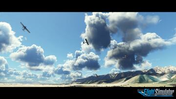 Microsoft Flight Simulator Sky Screenshot with logo