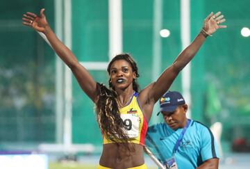 Caterine Ibargüen gana la medalla de oro en el salto triple de los Juegos Centroamericanos y del Caribe Barranquilla 2018. Urrutia fue medalla de plata