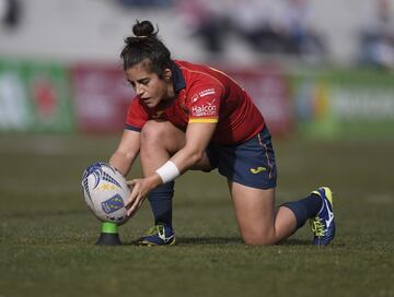 Im¨¢genes de la semifinal del Campeonato de Europa de rugby femenino disputada en el Estadio Central de la Universidad Complutense entre la selecci¨®n espa?ola, dirigida por Jos¨¦ Antonio Barrio, y la selecci¨®n rusa.