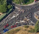 Boicot a La Vuelta: los manifestantes cortan la carretera