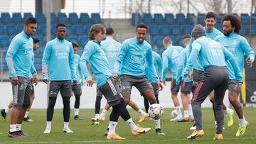 Entrenamiento del Real Madrid. 