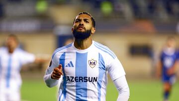 BAKU, AZERBAIJAN - OCTOBER 03: Juninho of Qarabag celebrates after scoring a goal during the UEFA Europa League match between Qarabag and Malmo FF at Tofiq Bahramov Republican Stadium, in Baku, Azerbaijan on October 03, 2024. (Photo by Resul Rehimov/Anadolu via Getty Images)