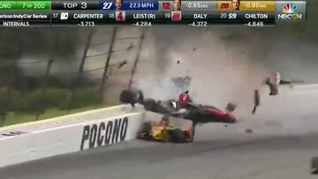 Espeluznante accidente de Robert Wickens en la Indycar