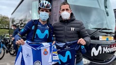 Alejandro Valverde y Joan Capdevila, Movistar y Espanyol.