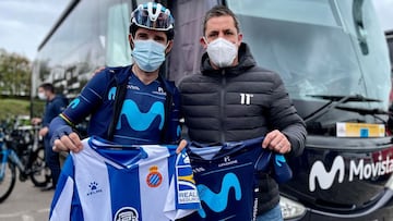 Alejandro Valverde y Joan Capdevila, Movistar y Espanyol.