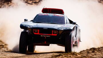 202 Sainz Carlos (spa), Cruz Lucas (spa), Team Audi Sport, Audi RS Q e-tron, Auto FIA T1/T2, action during the Stage 7 of the Dakar Rally 2022 between Riyadh and Al Dawadimi, on January 9th 2022 in Al Dawadimi, Saudi Arabia - Photo Florent Gooden / DPPI
AFP7
09/01/2022 ONLY FOR USE IN SPAIN