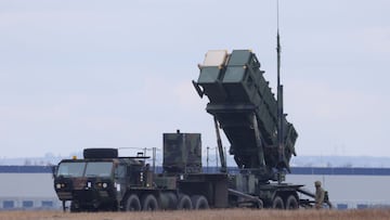 RZESZOW, POLAND - MARCH 08: A U.S. Army MIM-104 Patriot anti-missile defence launcher stands pointing east at Rzeszow Jasionska airport, an airport currently being used by the U.S. Army's 82nd Airborne Division, on March 08, 2022 near Rzeszow, Poland. The U.S., in response to the Russian military buildup and subsequent invasion of Ukraine, and in concert with other NATO member states deploying additional troops across eastern European countries, has sent thousands of troops to southeastern Poland, where they have set up bases at Rzeszow and at least three smaller airfields, all not far from Poland's border to Ukraine. Meanwhile fighting between the Russian military and Ukrainian armed forces is continuing across Ukraine. (Photo by Sean Gallup/Getty Images)