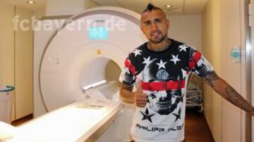 Arturo Vidal se realizó los chequeos médicos tras llegar a Alemania.