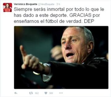 El mundo del deporte despide a Johan Cruyff en las redes sociales