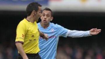 Pérez Montero, en un partido en Balaídos.