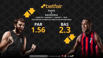 París Basketball vs. Baskonia: horario, TV, pronósticos, estadísticas y clasificación