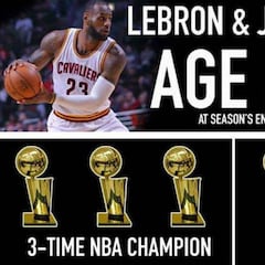 Comparan las carreras de LeBron y Jordan a los 31 años