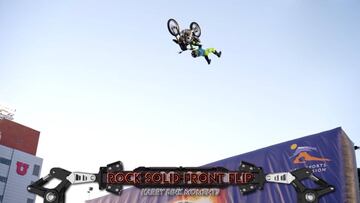 El primer Rock Solid Front Flip en FMX, planchado por Harry Bink en los Nitro Circus World Games.