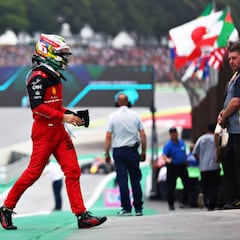 Leclerc planteó que Sainz le cediera el podio en Brasil