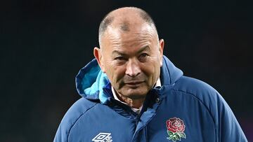 Eddie Jones, durante un partido con la selección de rugby de Inglaterra.