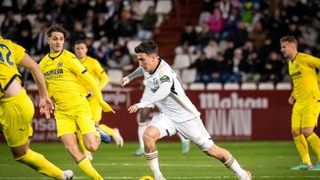 Escriche, ante el Villarreal B.