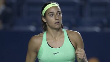MEX172. MONTERREY (MÉXICO), 04/04/2017.- La tenista francesa Caroline García enfrenta a la argentina Nadia Podoroska hoy, miércoles 5 de abril de 2017, durante un juego por el Abierto de Tenis de Monterrey (México). EFE/Miguel Sierra