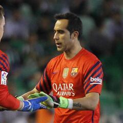 Claudio Bravo se lesiona y Ter Stegen será titular en el derbi