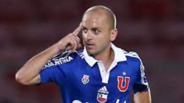 Gustavo Lorenzetti ha sido clave en las dos victorias consecutivas de Universidad de Chile. Ante The Strongest anotó el empate en un momento complicado.