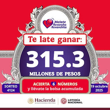 Resultados Melate, Revancha y Revanchita del Sorteo 4124: revisa aquí los premios de hoy 19 de octubre