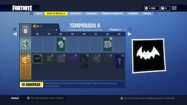 Fortnite Battle Royale: Todos los skins y recompensas del Pase de Batalla de la Temporada 6