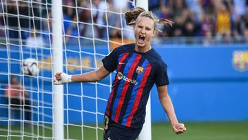 01/10/22 FU5TBOL FEMENINO 
PARTIDO LIGA F LIGAF JORNADA 4 
BARCELONA - MADRID CFF 
PRIMER GOL CAROLINE GRAHAM HANSEN 1-0 ALEGRIA