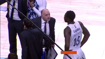 Pocas veces se le había visto así: el brutal enfado de Laso con Garuba... la cara del jugador lo dice todo