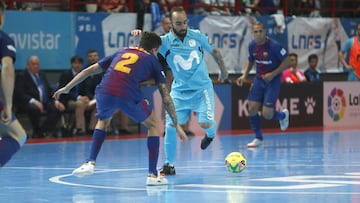 Ricardinho controla un bal&oacute;n durante la final de la LNFS 2017/2018 entre Movistar Inter y F.C. Barcelona.